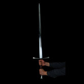 SWMZ-1006 Swordier Type XVIa Longsword – Sharpened Spring Steel Blade, Full Genuine Leather Hilt & Scabbard, Battle Ready